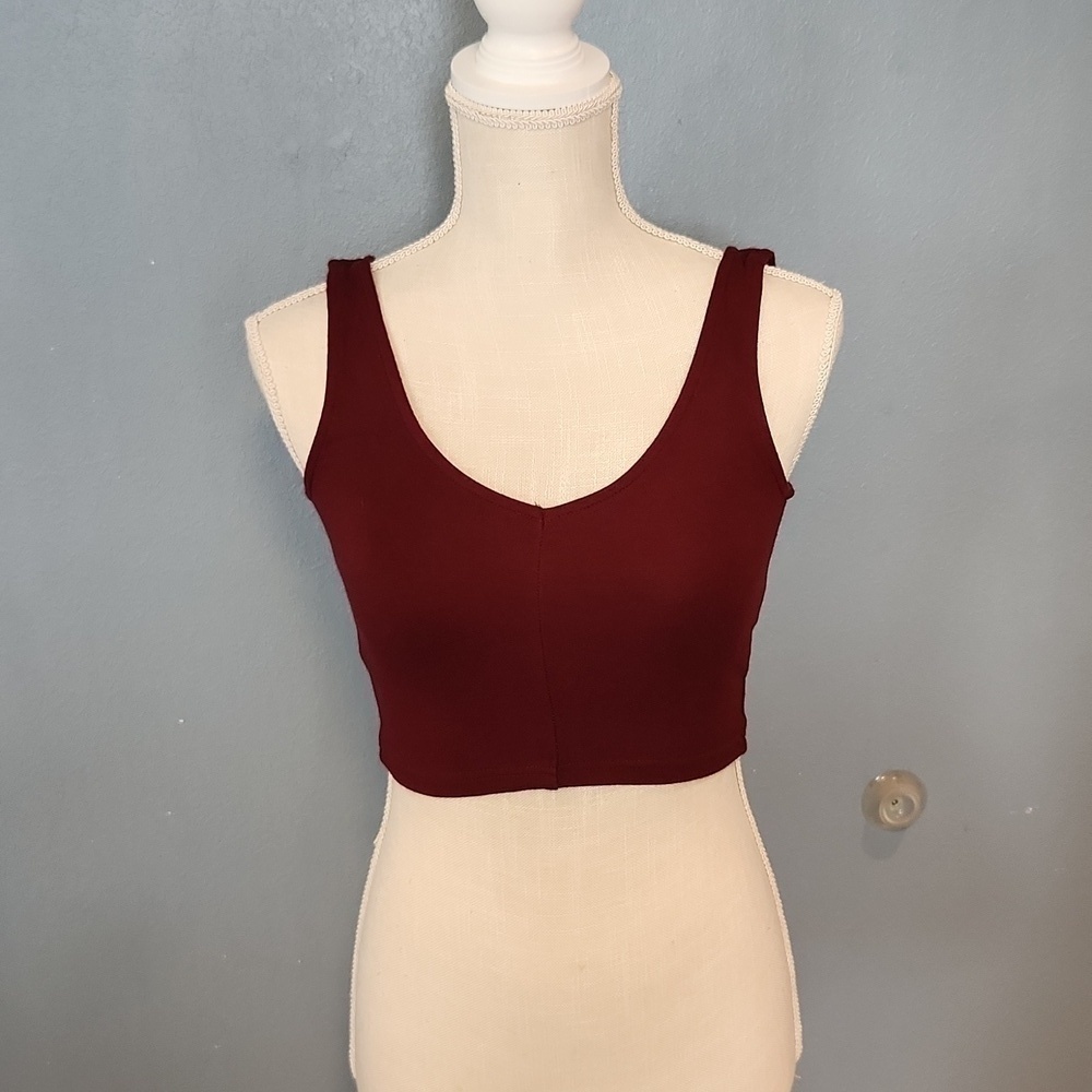 Topshop vneck cropped top